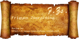Frigyes Zseraldina névjegykártya